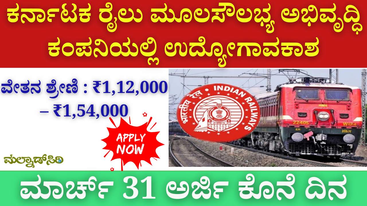 karnataka railway kride recruitment job notification 2025